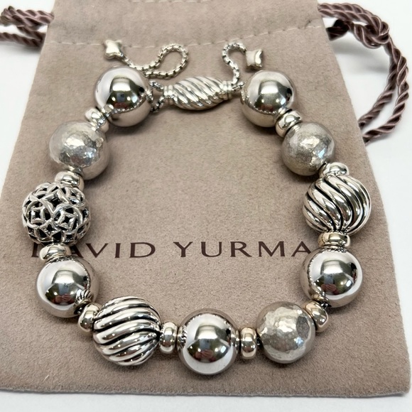 David Yurman Jewelry - David Yurman Elements Bracelet 12 - 14mm Large Beads/Balls .925 Sterling…
